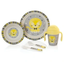 Baby Geschirrset Natur Meal Leo